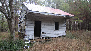 A slave cabin from the early 1800s at Point of Pines Plantation on Edisto Island in South Carolina. National Museum of African American History and Culture